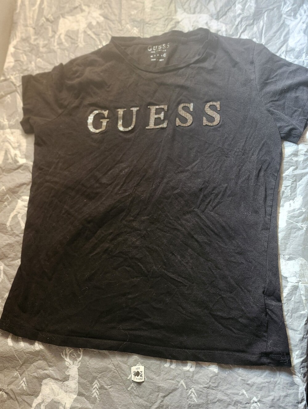 Guess Black Logo Crewneck Tee